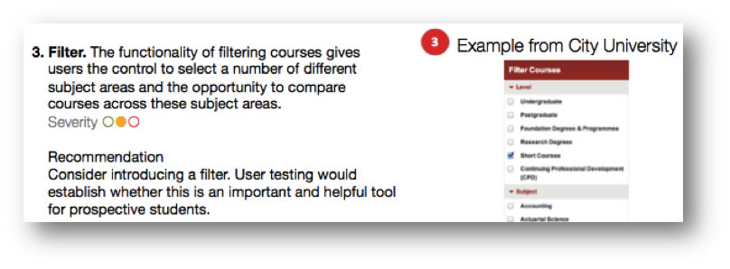 Usability testing outputs
